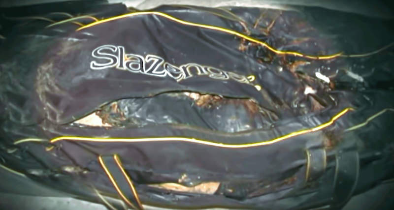 Cricket Sports Bag containing Lyndsay’s remains