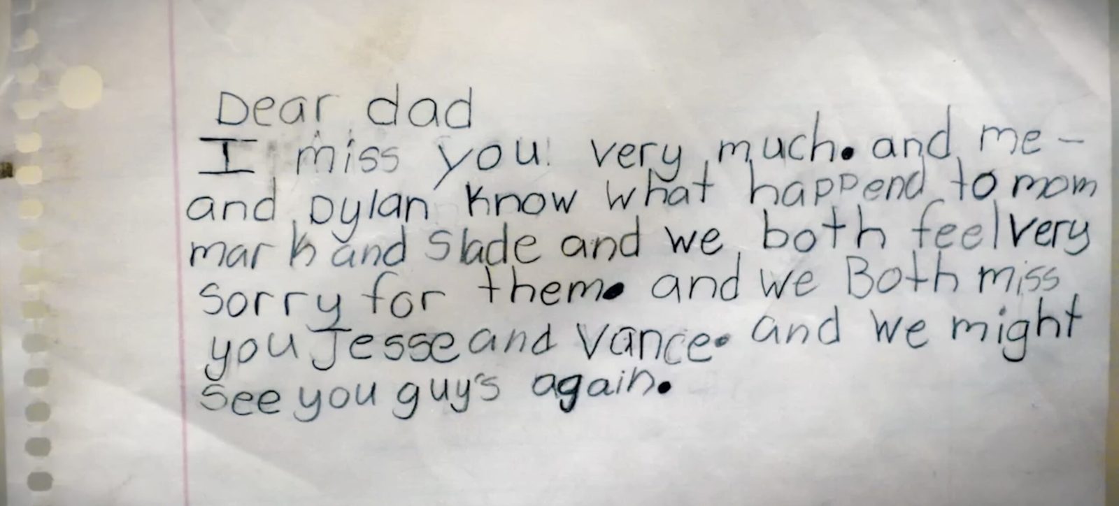 Dylan’s letter to his father